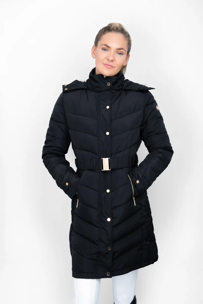 Coldstream Branxton Long Quilted Coat - Black-1